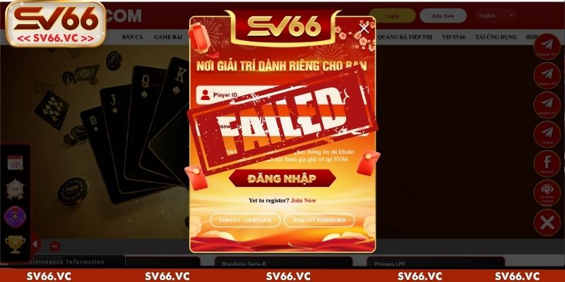 Tổng hợp những dấu hiệu thường gặp khi đăng ký SV66 bị lỗi